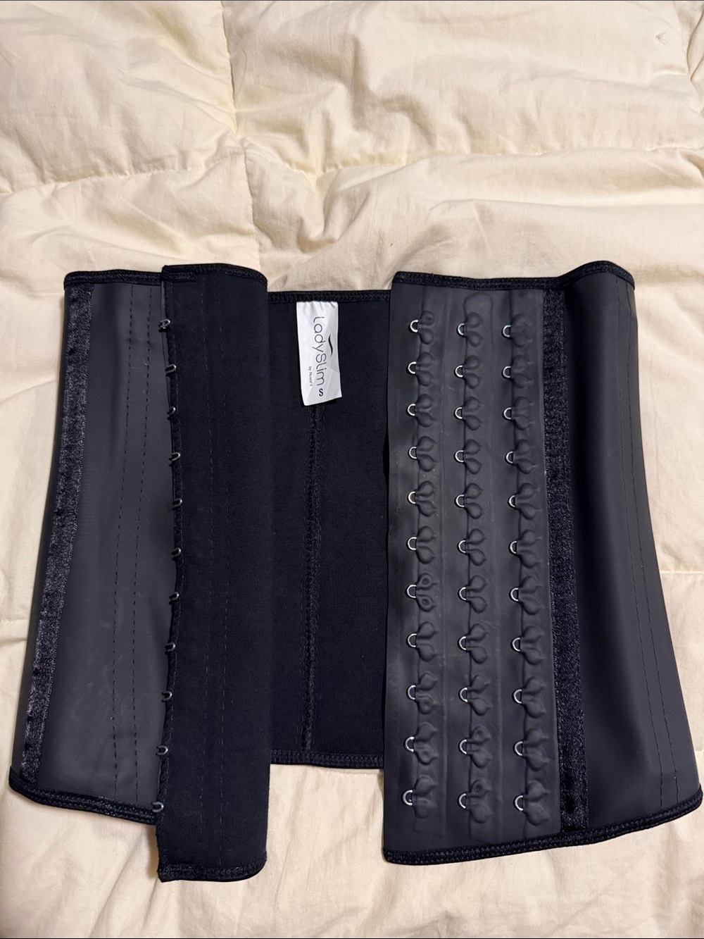 Black Waist Cincher with Adjustable Hook Closures - Women